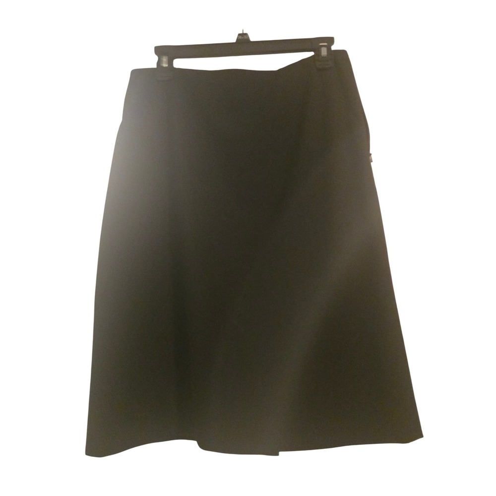 Anne Klein A-Line Stretch Skirt Black Size 8 Career Professional Office Wear
